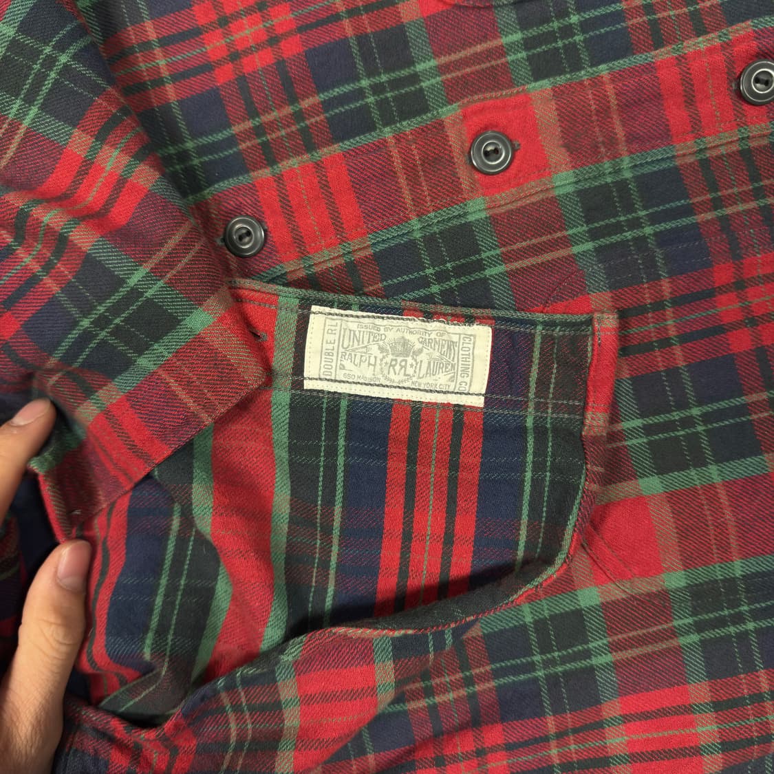 더블알엘 웨스턴 체크 셔츠 상품이미지4