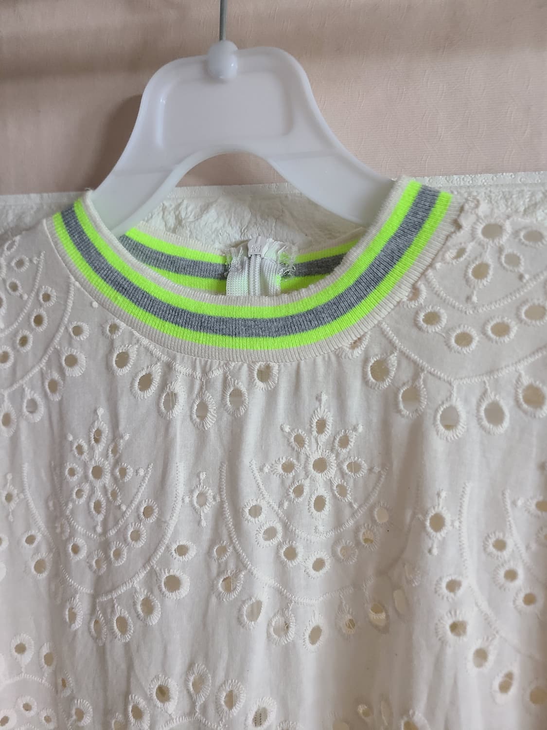 아이보리 아일렛 원피스 펀칭 레이스(55-66) 상품이미지2