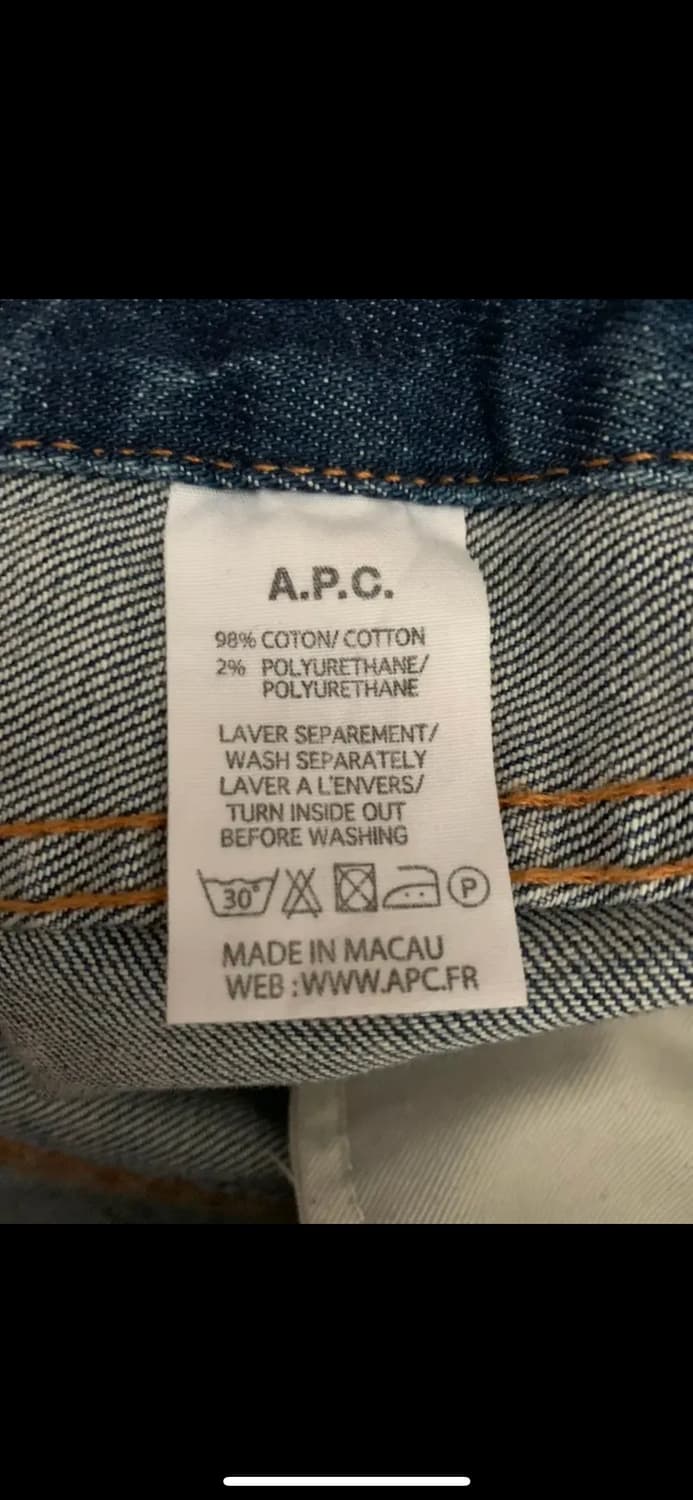 아페쎄 APC 로우라이즈 데님팬츠 청바지 Moulant 상품이미지6