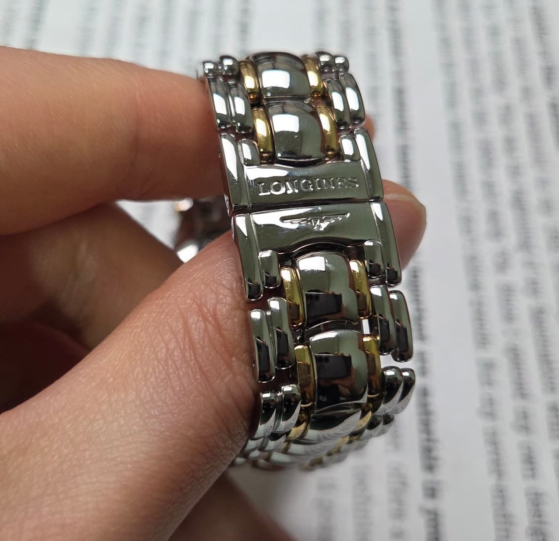 레어] 빈티지 론진 골든윙 파이브스타 화이트로만 골드콤비 브레이슬릿 ve 상품이미지6