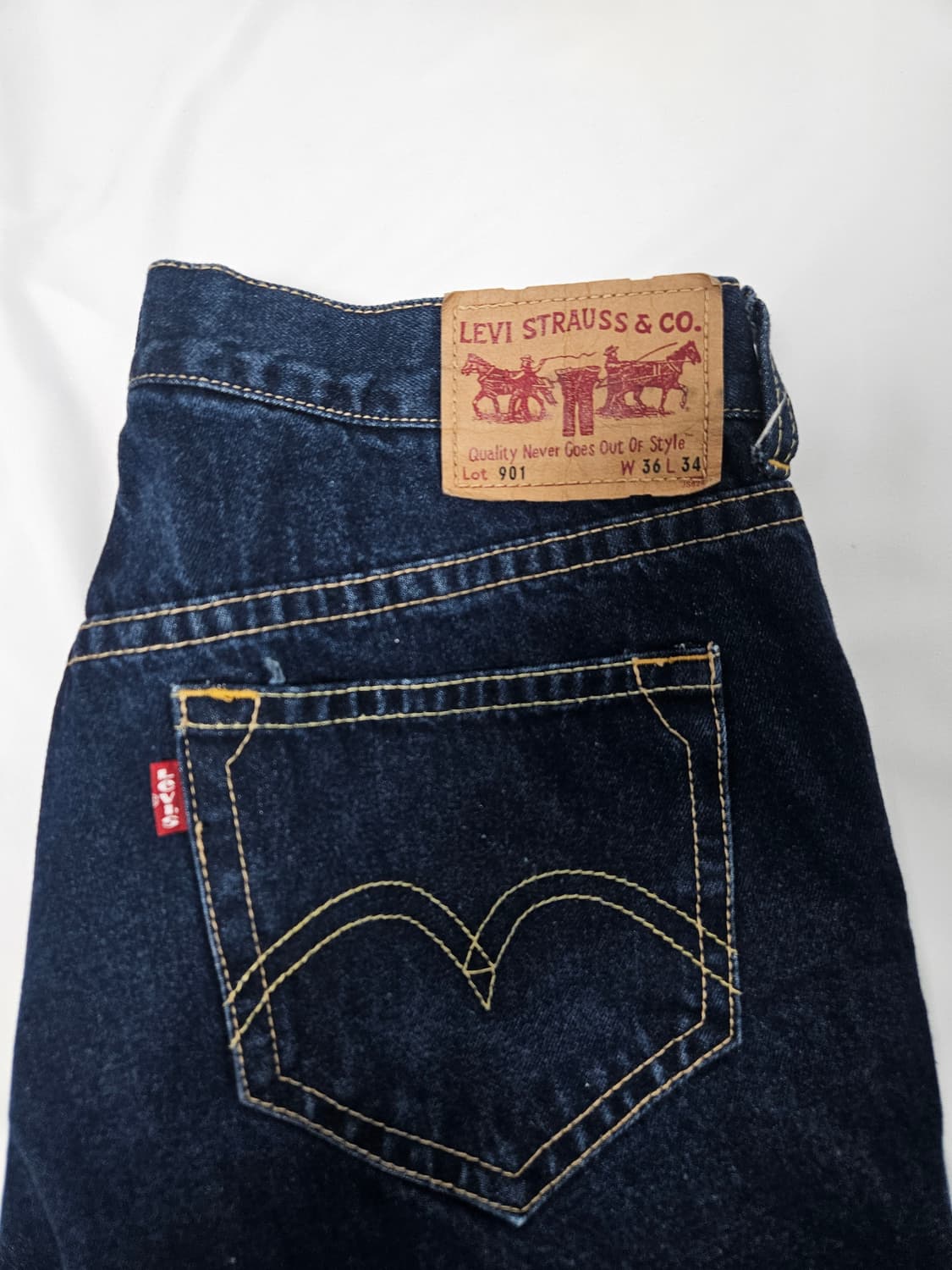 리바이스 901 아이코닉 타입1 와이드 스트레이트핏 데님팬츠 빈티지 36 상품이미지1