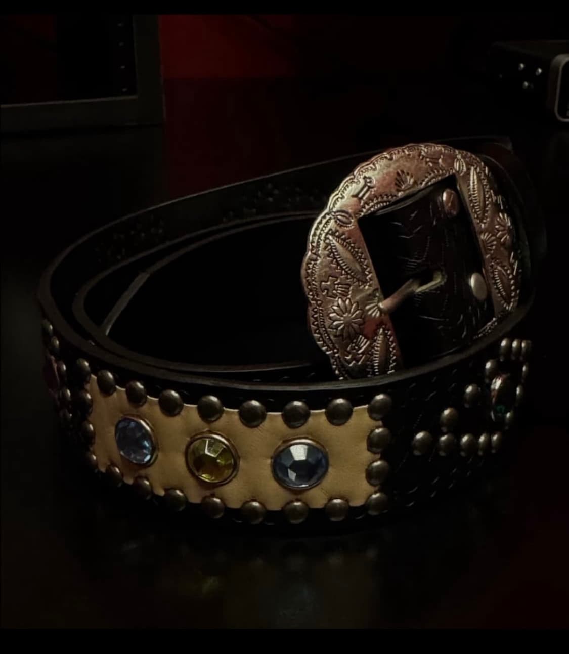 빈티지 웨스턴 잼스톤 벨트 새상품 상품이미지2