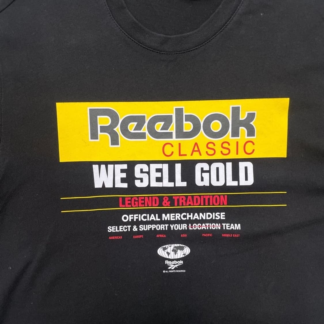 REEBOK 클래식 GP 골드 티셔츠 블랙 L 상품이미지3