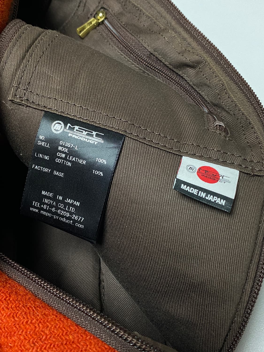 마스터피스 MSPC 해리스트위드 덴시티 크로스백 오렌지 상품이미지4