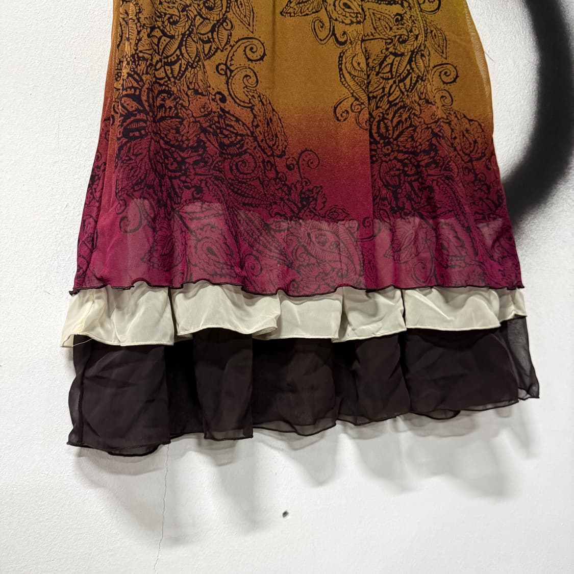 VTG 빈티지 타이다이 레이스 쉬폰 민소매 블라우스 탑 상품이미지4