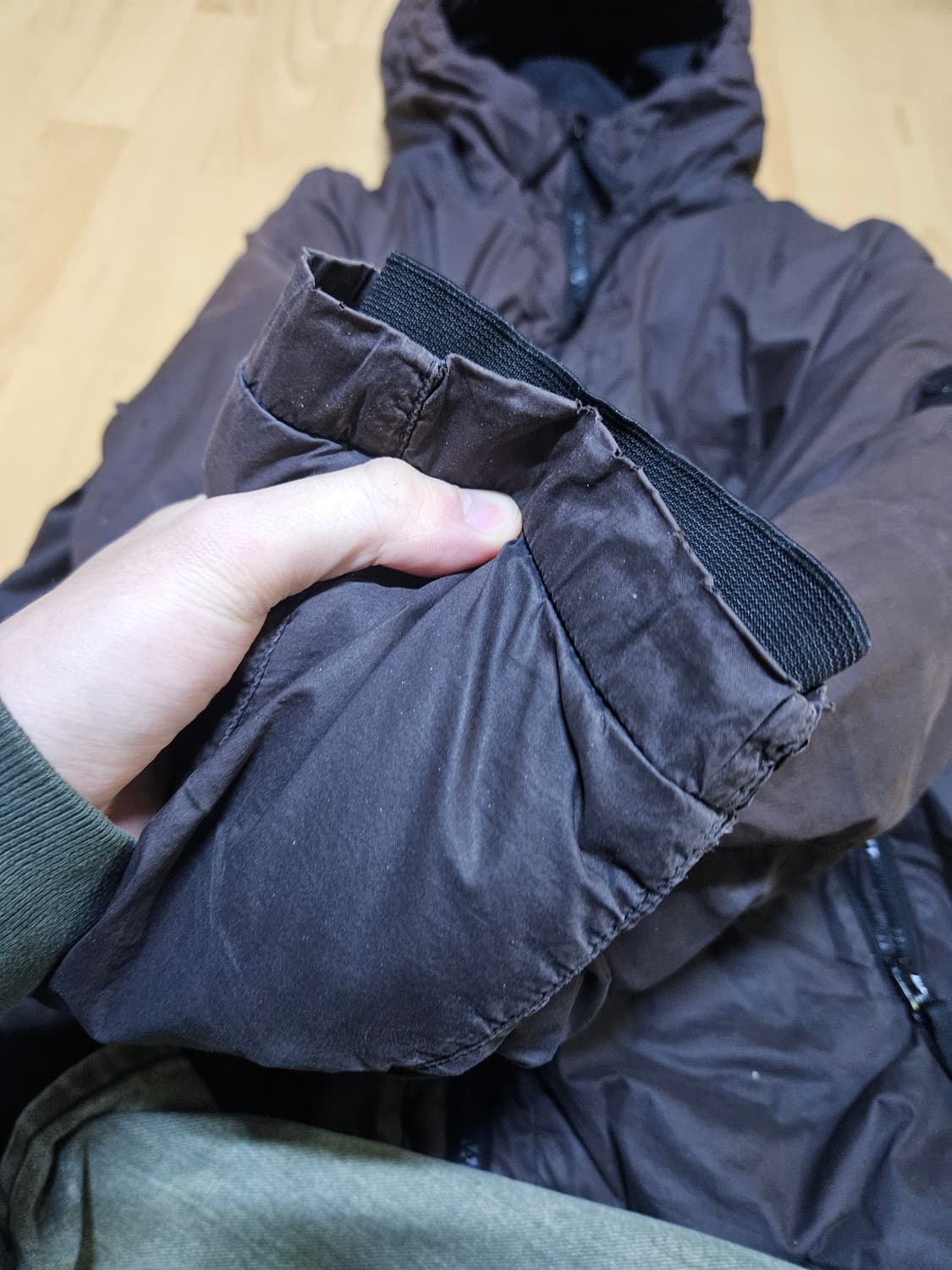 정품) 스톤아일랜드 가먼트 염색 다운 패딩 자켓 L사이즈 상품이미지8