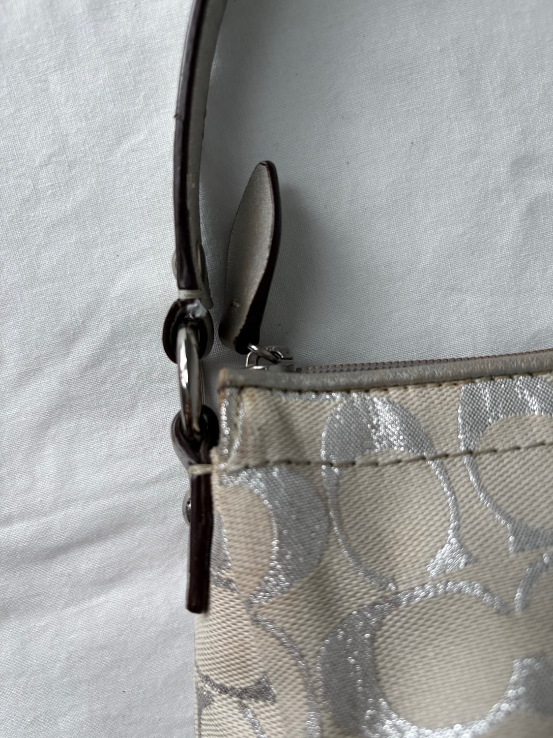 Coach silver ivory shoulder bag 상품이미지8