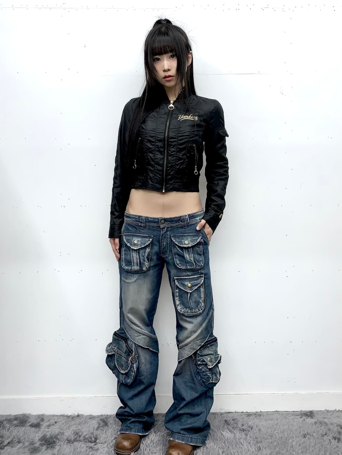 로우라이즈 부츠컷 포켓 디테일 데님 상품이미지3