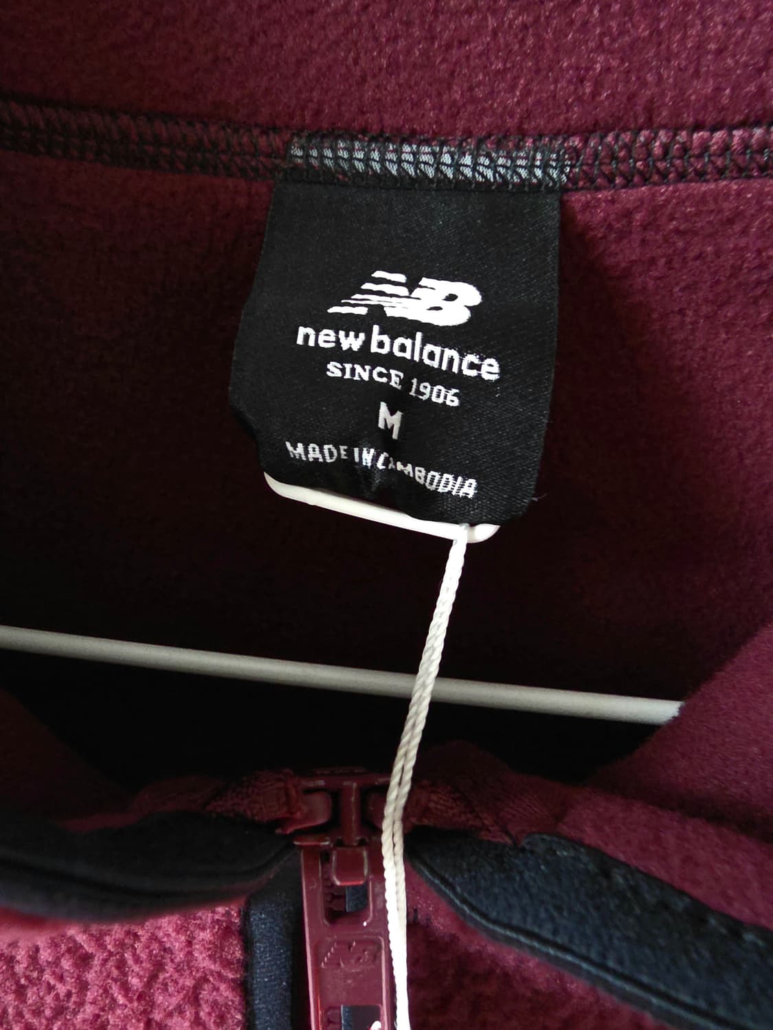 뉴발란스 플리스 자켓 버건디 상품이미지4