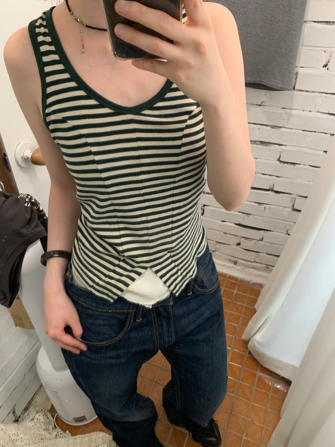 Toga pulla stripe layered sleeveless 상품이미지8