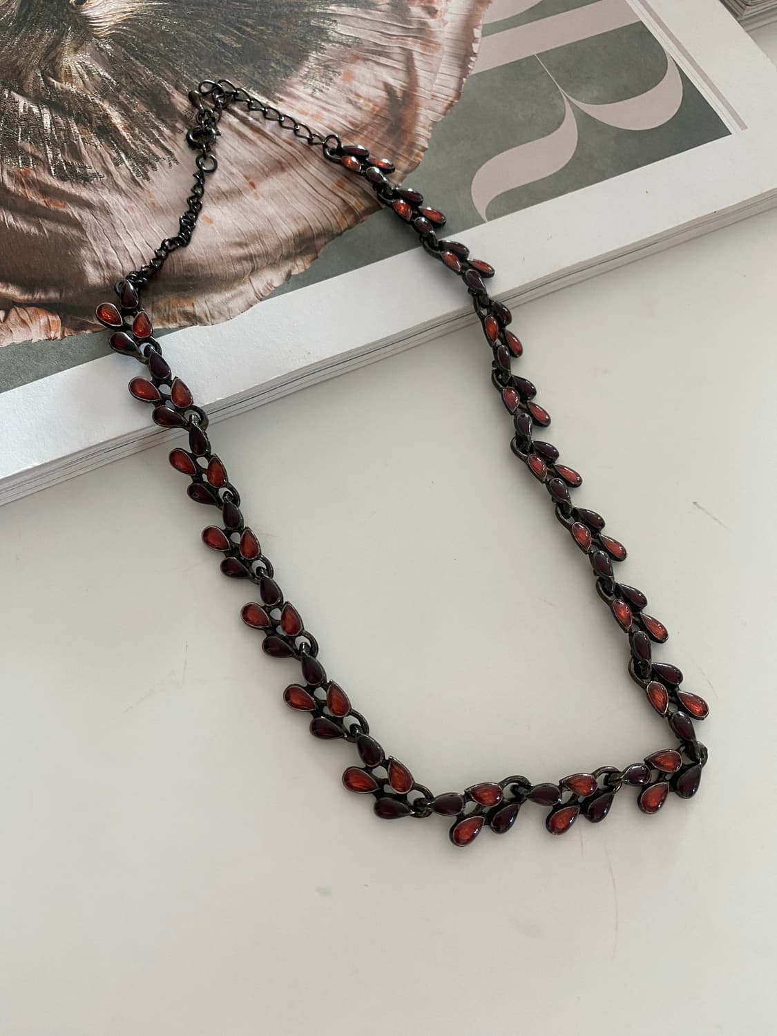 빈티지 와인 오렌지빛 목걸이 상품이미지2