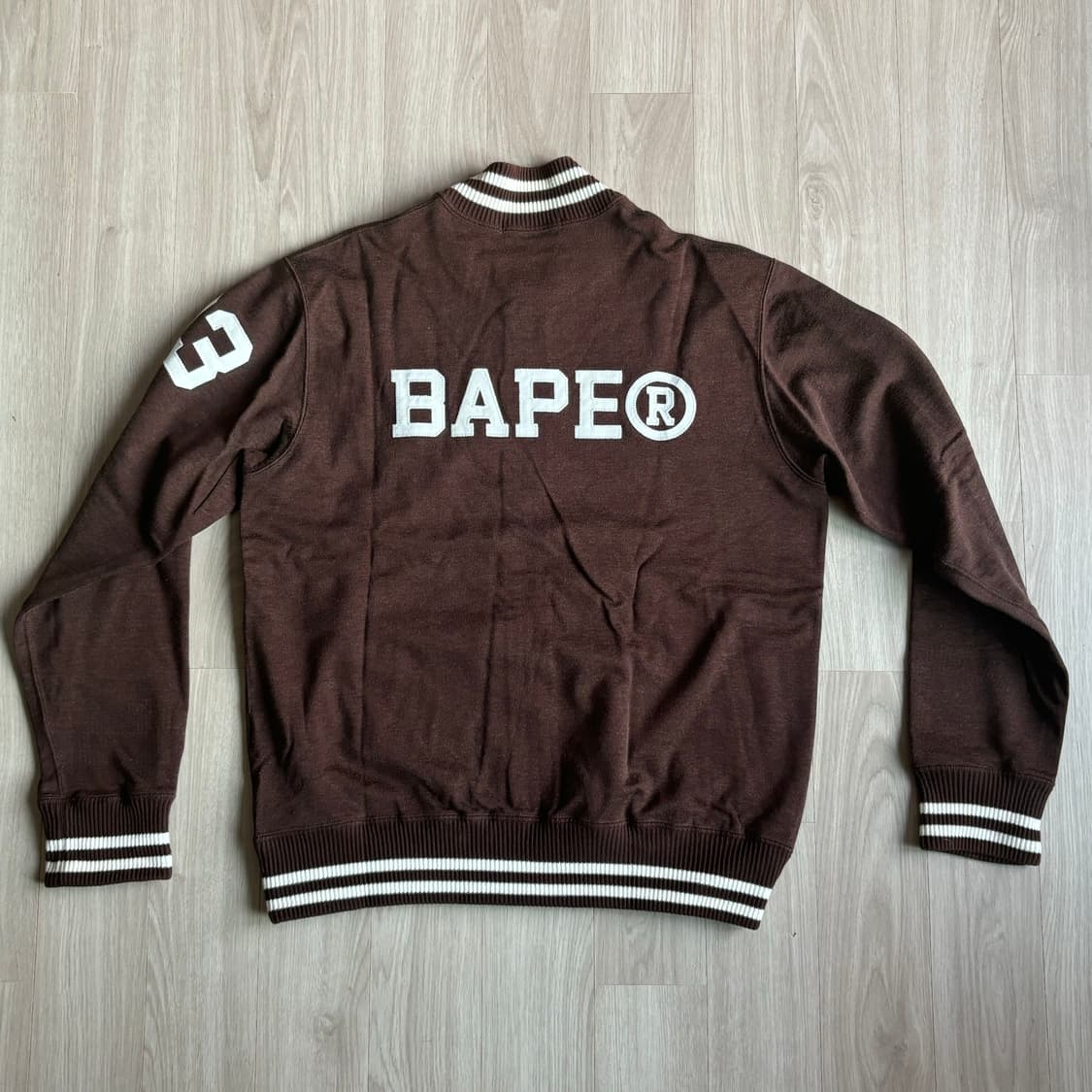 BAPE 저지 바시티 자켓 Brown (Small) 상품이미지7