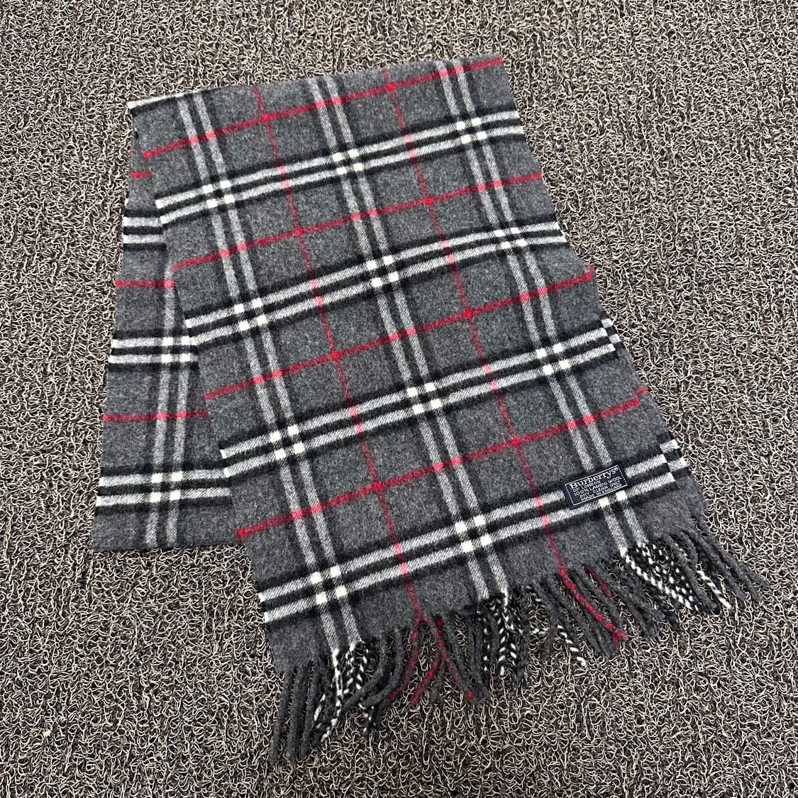 버버리 램스울 체크 머플러 목도리 그레이 상품이미지1
