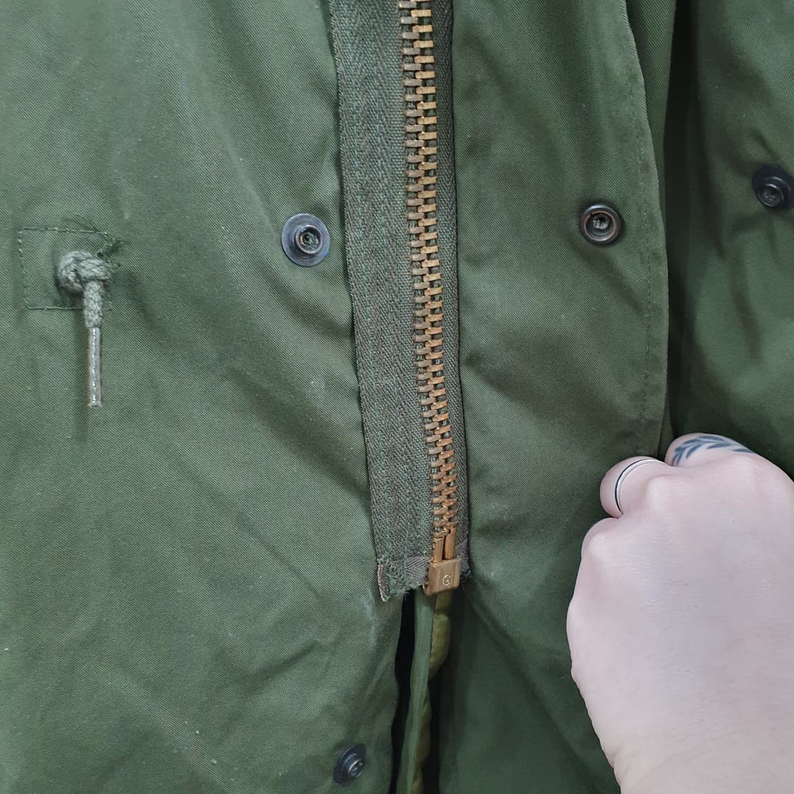 11(추2XL) 미군 남성 M65 피쉬테일og 개파카 오리지널 야상 점퍼 상품이미지8