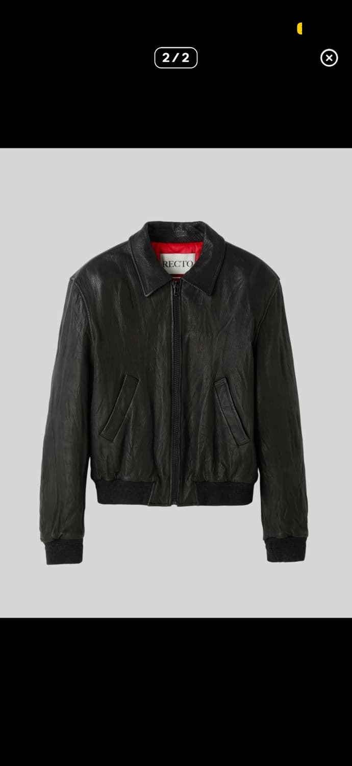 렉토 벤 크링클 레더 자켓 s 상품이미지1