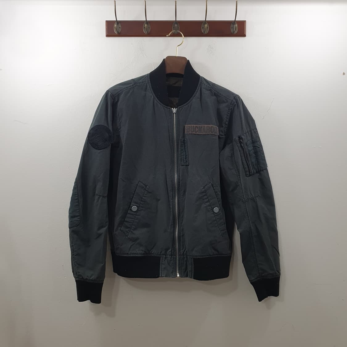 XL 버커루 남성 카모 리버시블 나일론 프린팅 항공 점퍼 자켓 상품이미지2