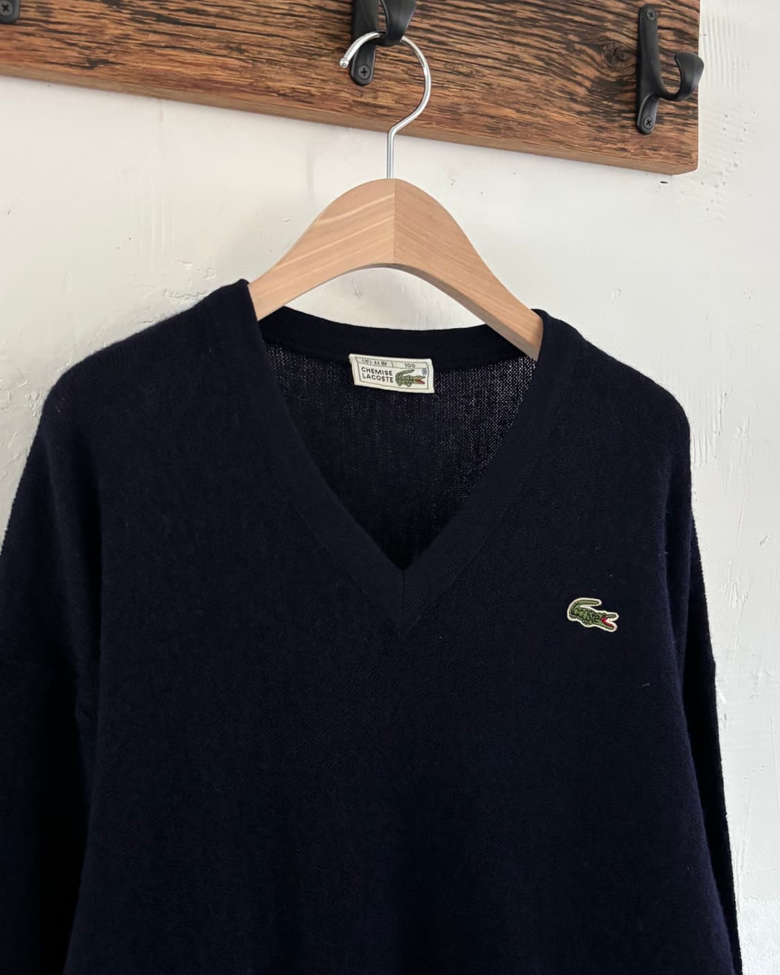 Lacoste 라코스테 네이비컬러 브이넥 울 니트 상품이미지3