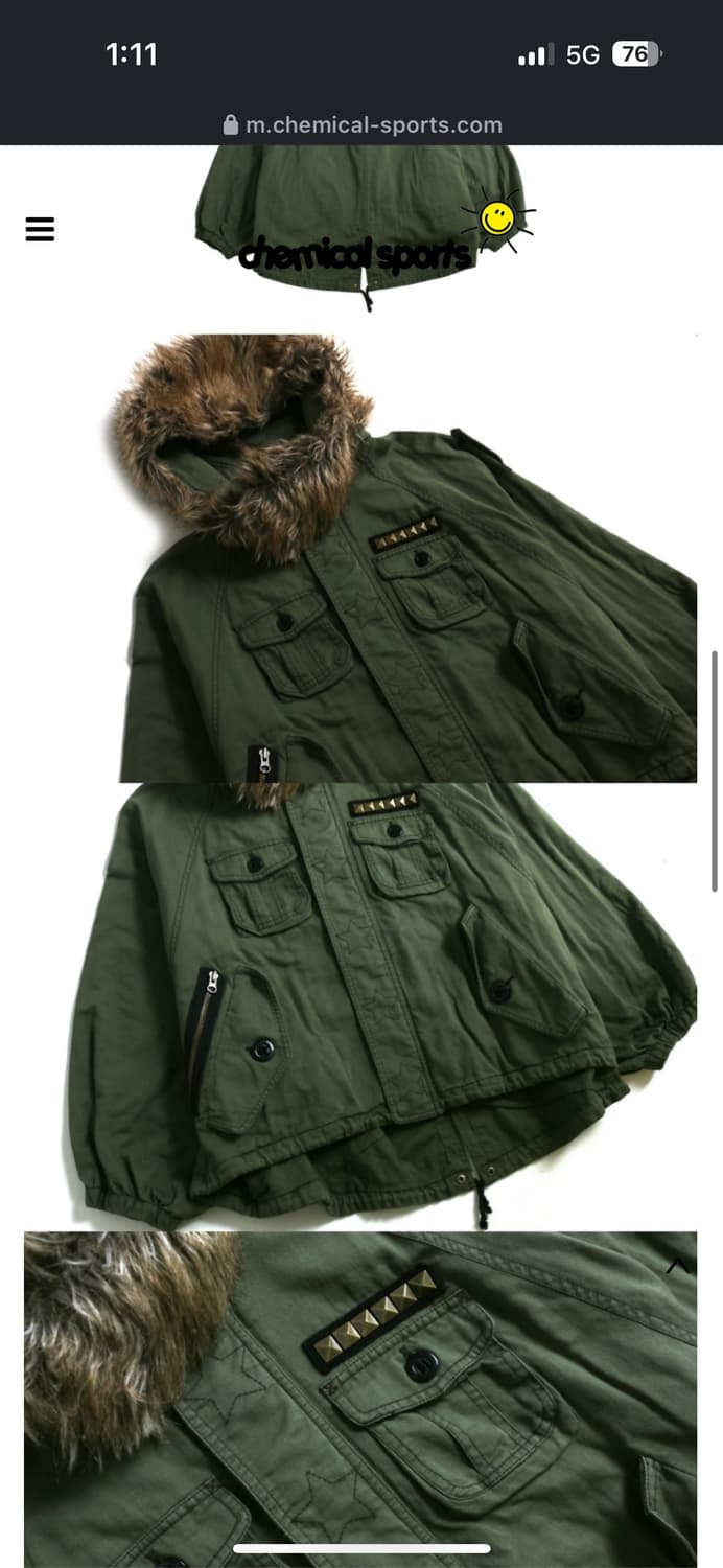 Worldwidelove 밀리터리 퍼 자켓  상품이미지2