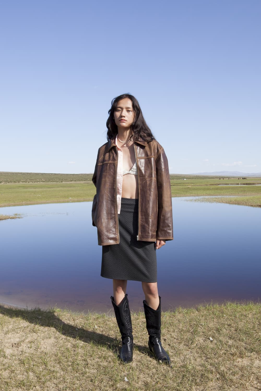 누아누 / Marsa Distressed Leather Jacket 상품이미지1