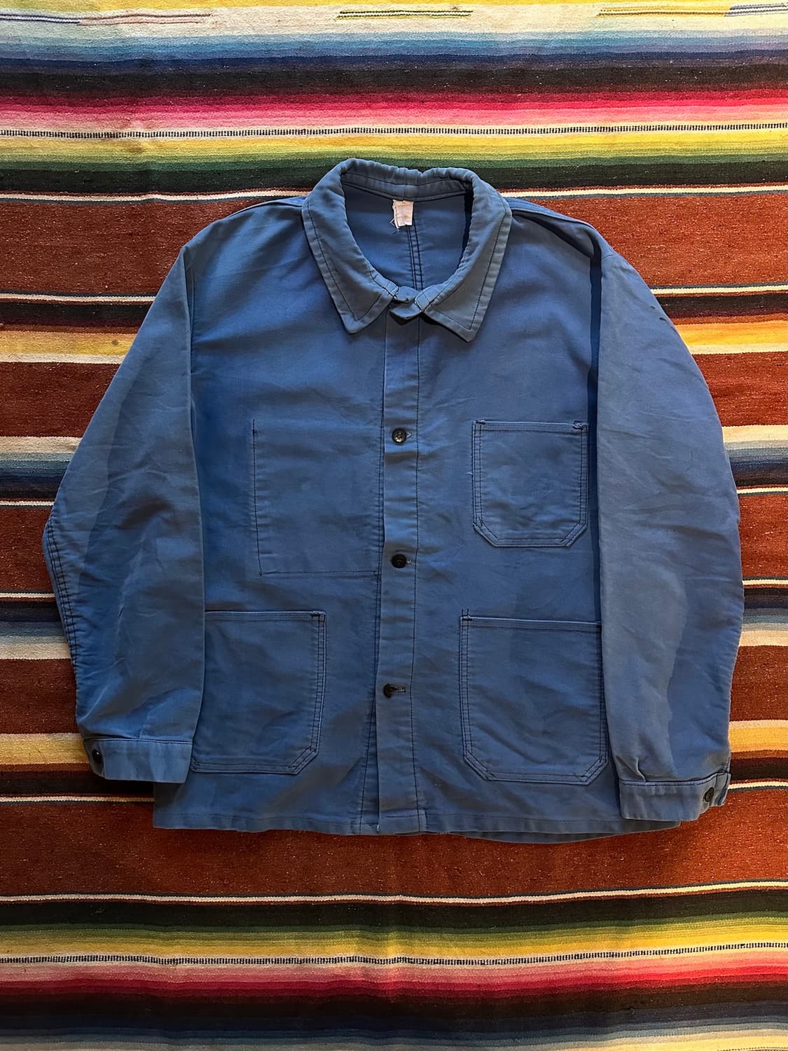 60s 70s 빈티지 프렌치 몰스킨 워크 자켓 상품이미지1