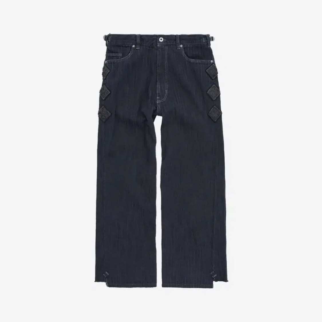 폴리테루 행크 스트라이프 스트레이트 데님 블루 차콜 상품이미지1