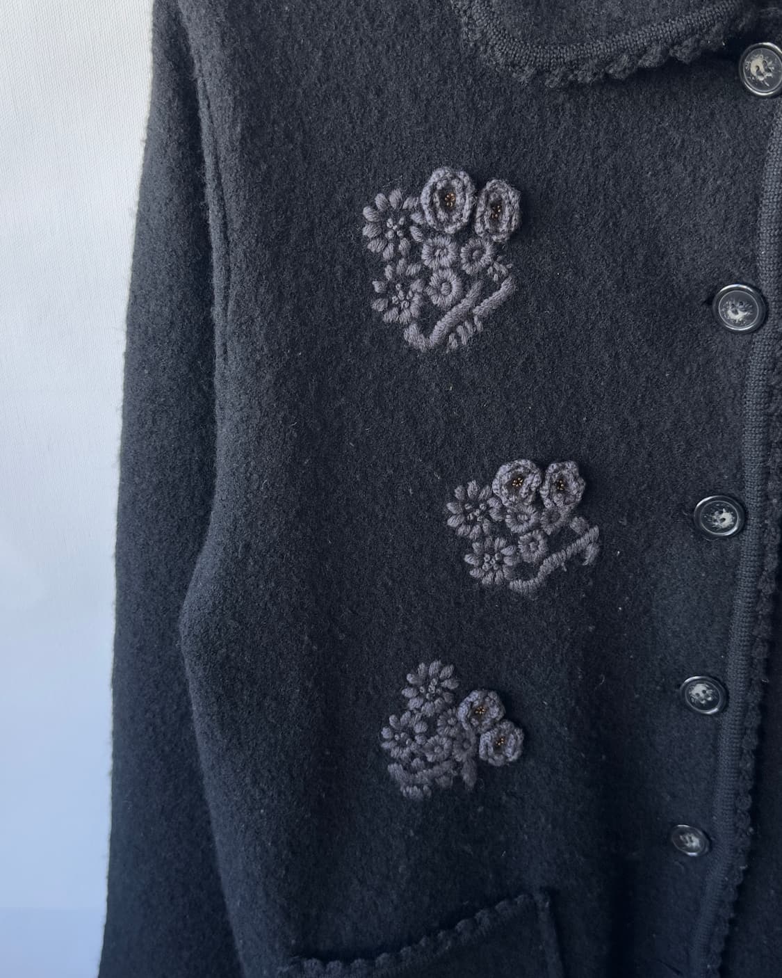 [Vintage] Floral Embroidered Wool Jacket 상품이미지2