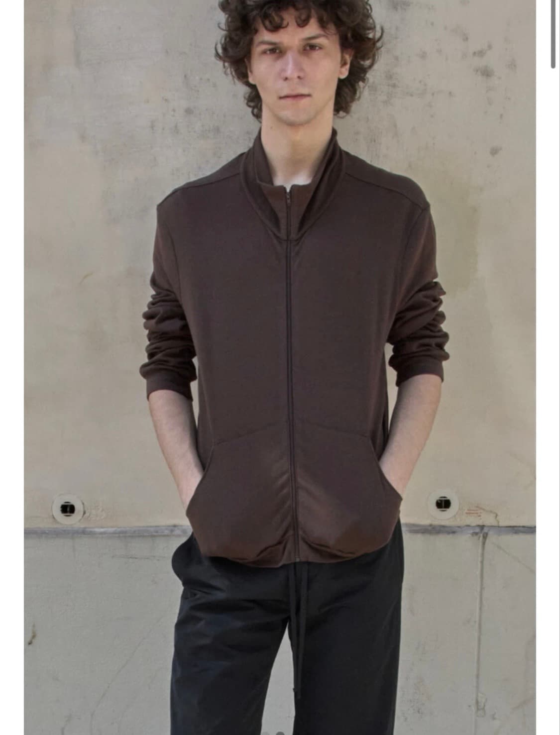 mudule 머듈 넥 집업 브라운 2사이즈 상품이미지3