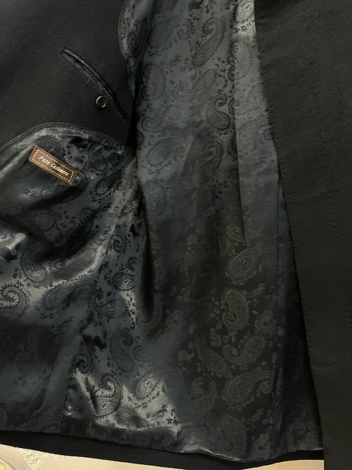 로가디스 캐시미어100% 하프 코트 블랙 95 상품이미지7