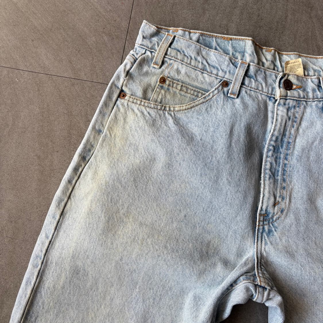 97년 10월 멕시코 생산 리바이스 550 오렌지탭 데님 팬츠 상품이미지5