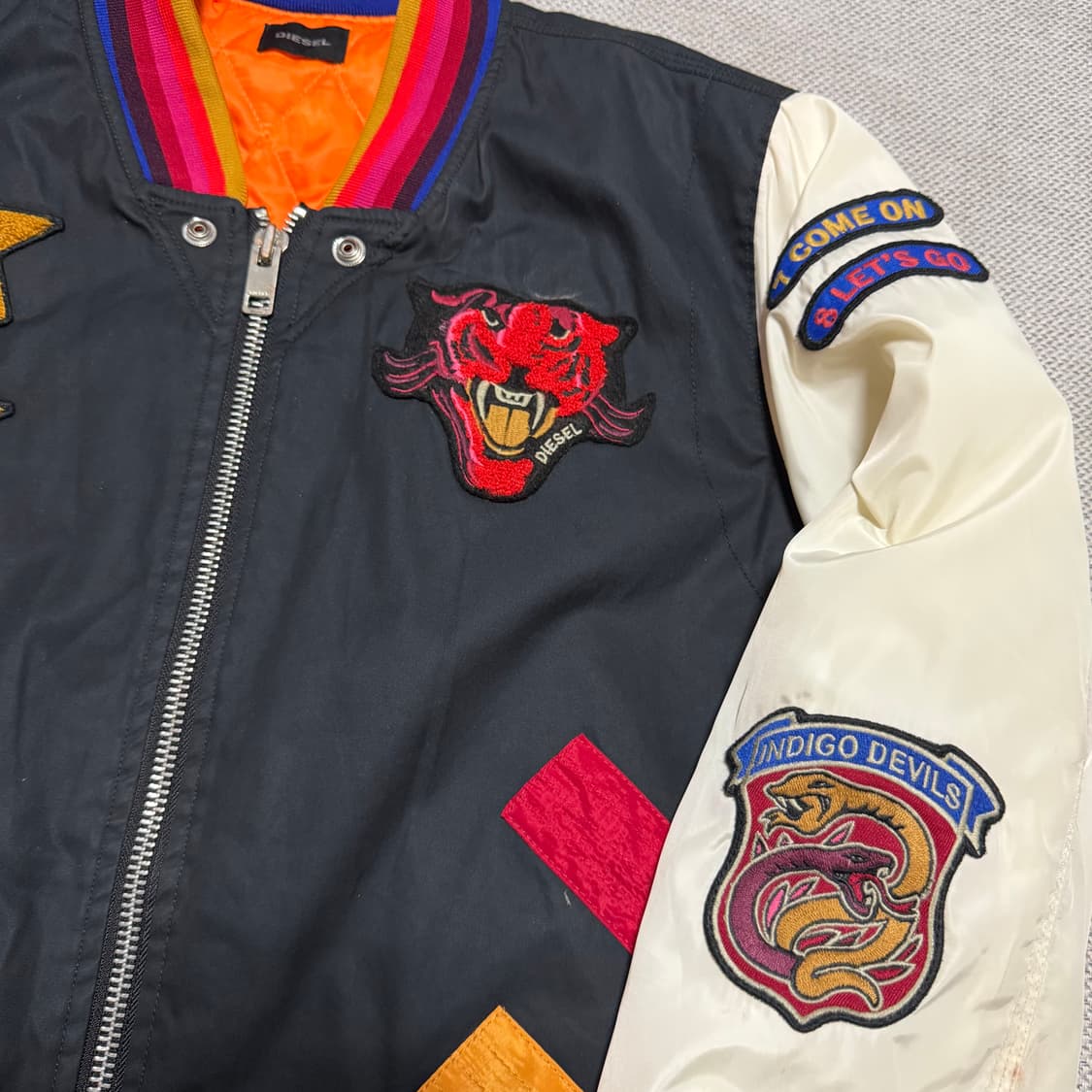 디젤 자수 패치 봄버 자켓 상품이미지3