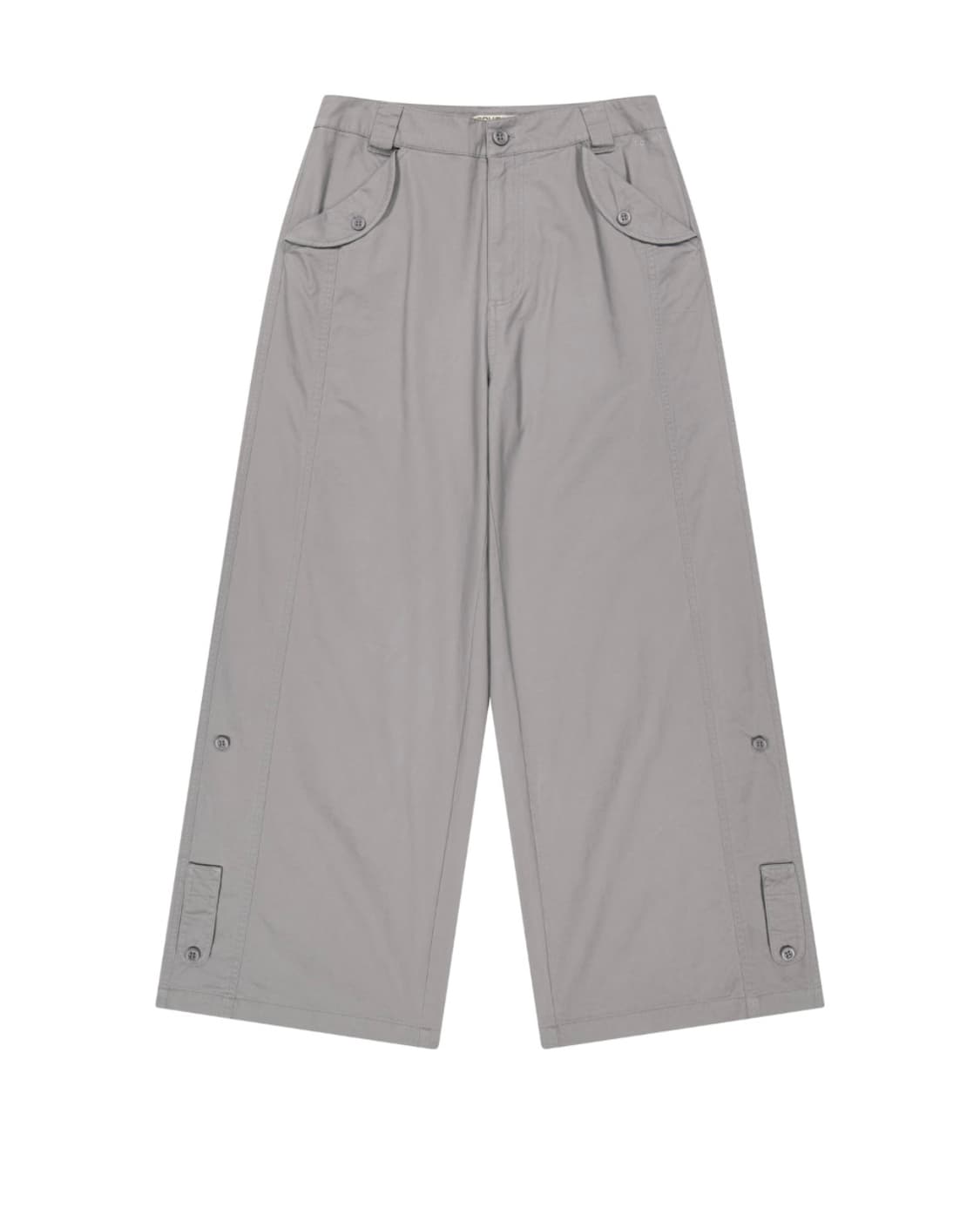 WASHED BUTTON TAB PANTS GREY 상품이미지1