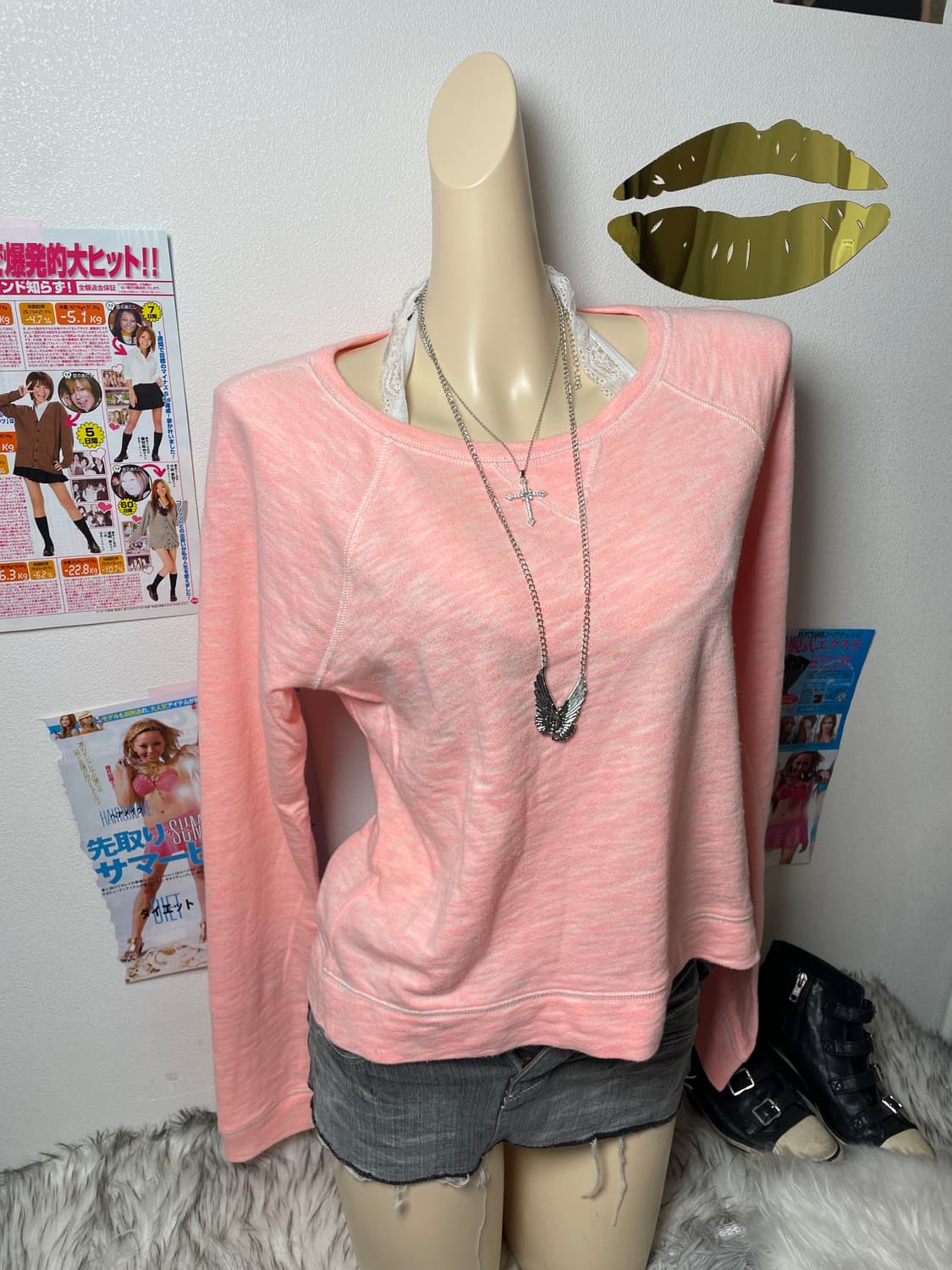 Holister 홀리스터 핑크 맨투맨 상품이미지1