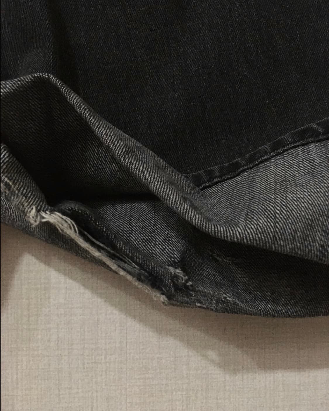 roll up black denim boots cut pants 상품이미지3