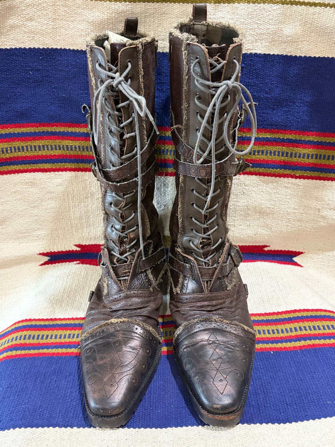 Uffda freak 웨스턴 그런지 레이스업 부츠 상품이미지1