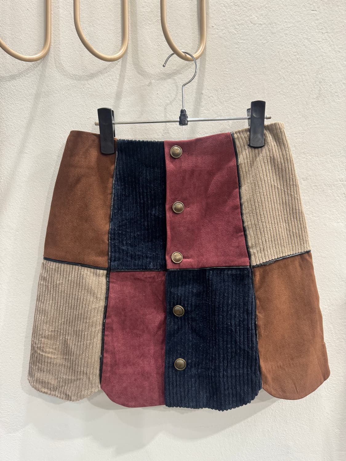 japan vintage 패치워크 미니SK 상품이미지1