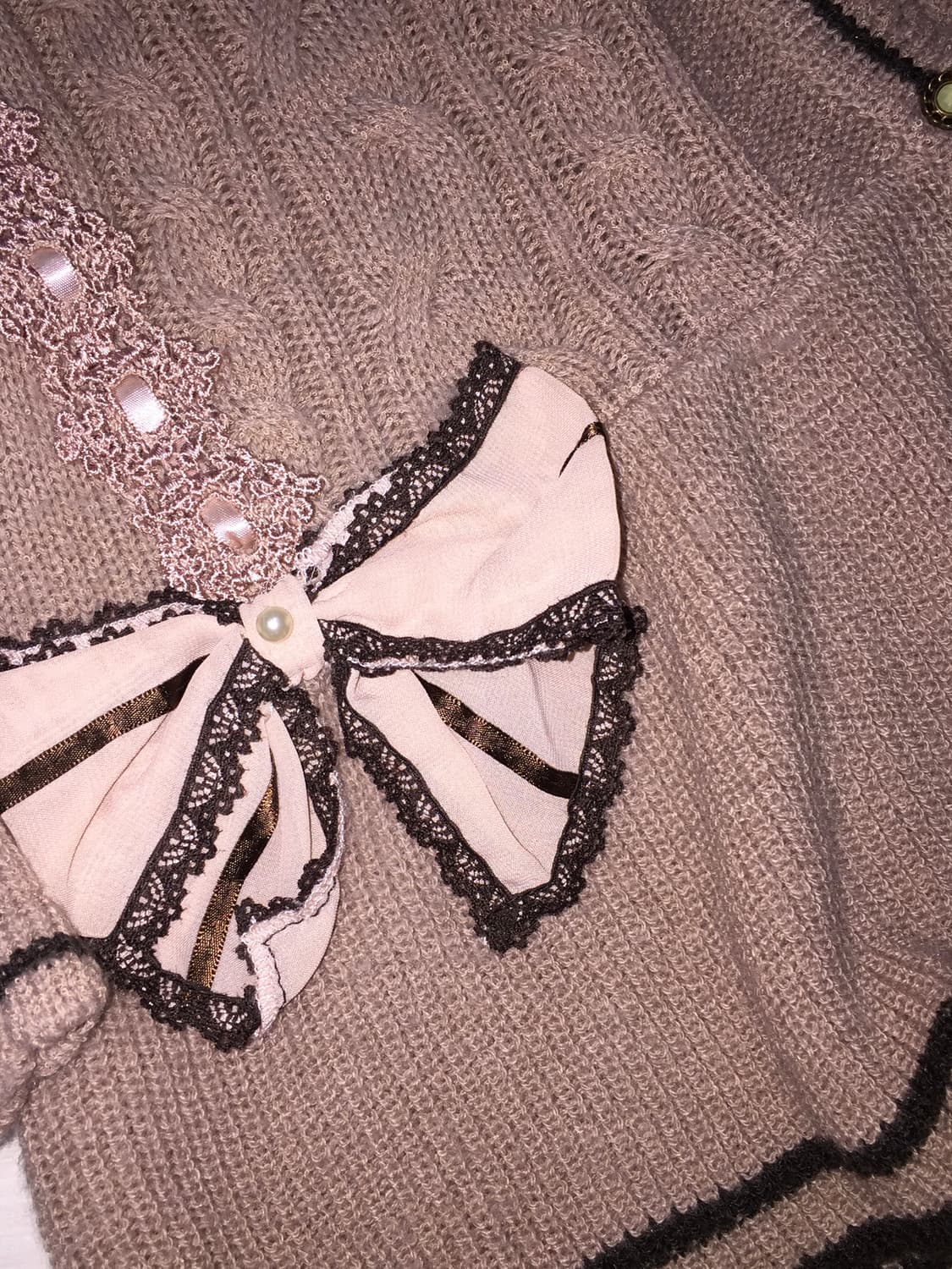 엑시즈팜 라떼가루 리본 가디건 원피스 리즈리사트 랄라라히메갸루 상품이미지2