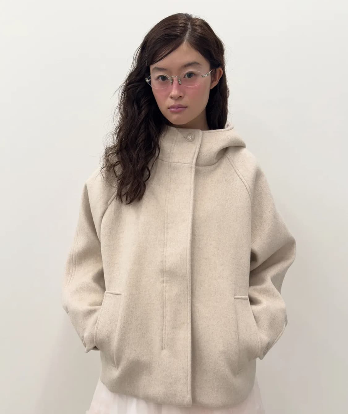 Hooded Half Coat [Oatmeal] 상품이미지1