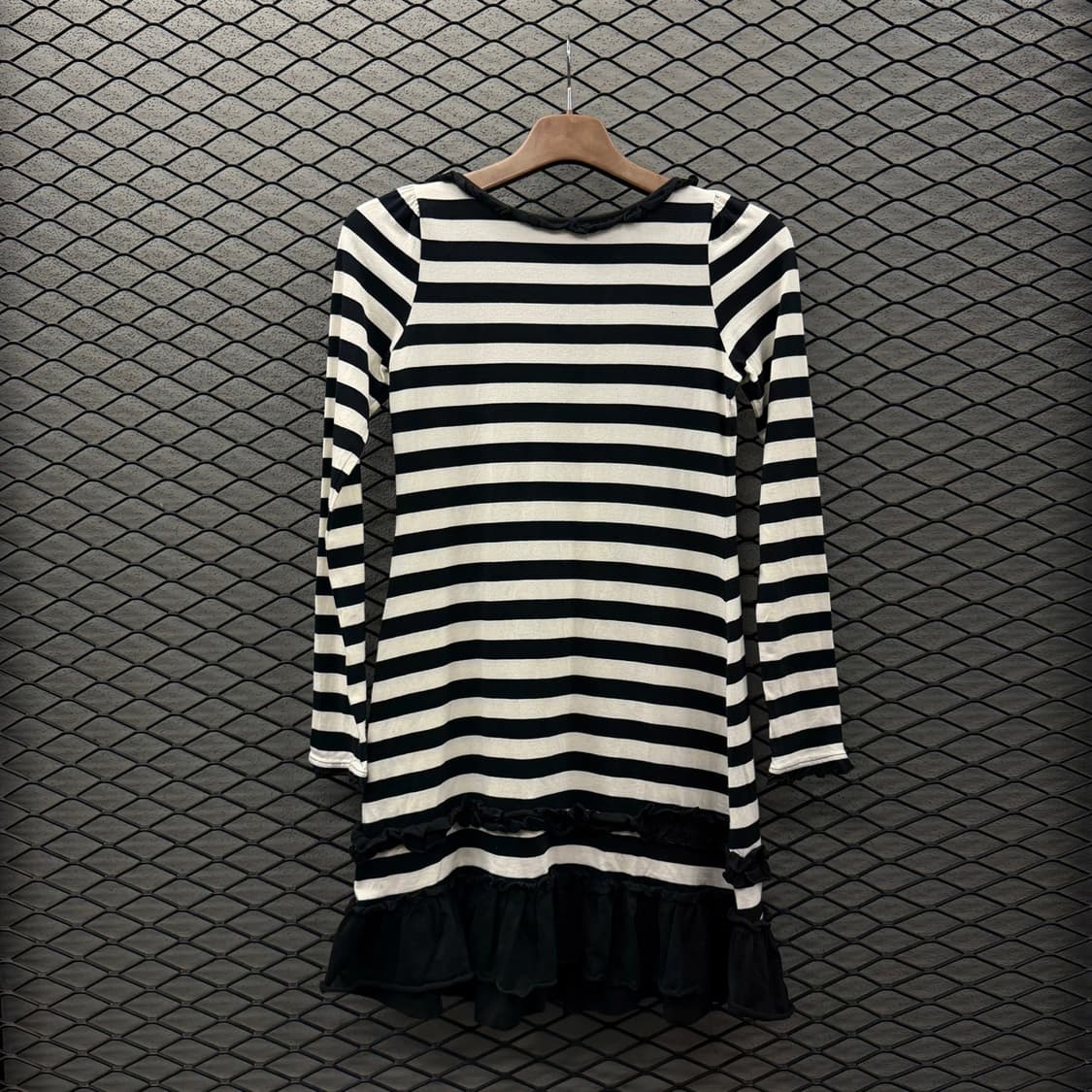 JPN VINTAGE 스트라이프 프릴 미니원피스 상품이미지3