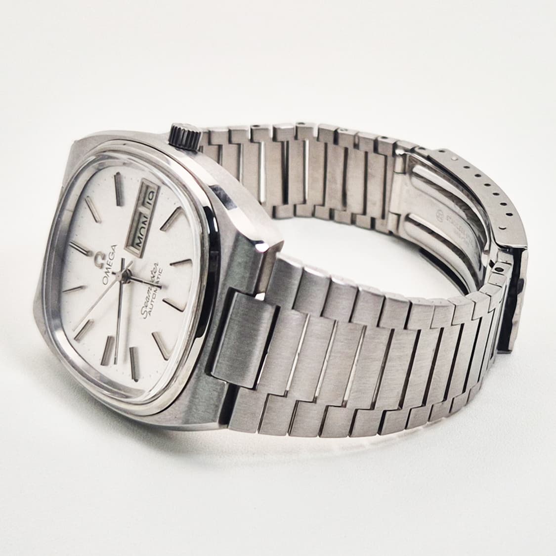 오메가 씨마스터 테레비 오토매틱 빈티지 시계 실버 오리지널판 상품이미지5