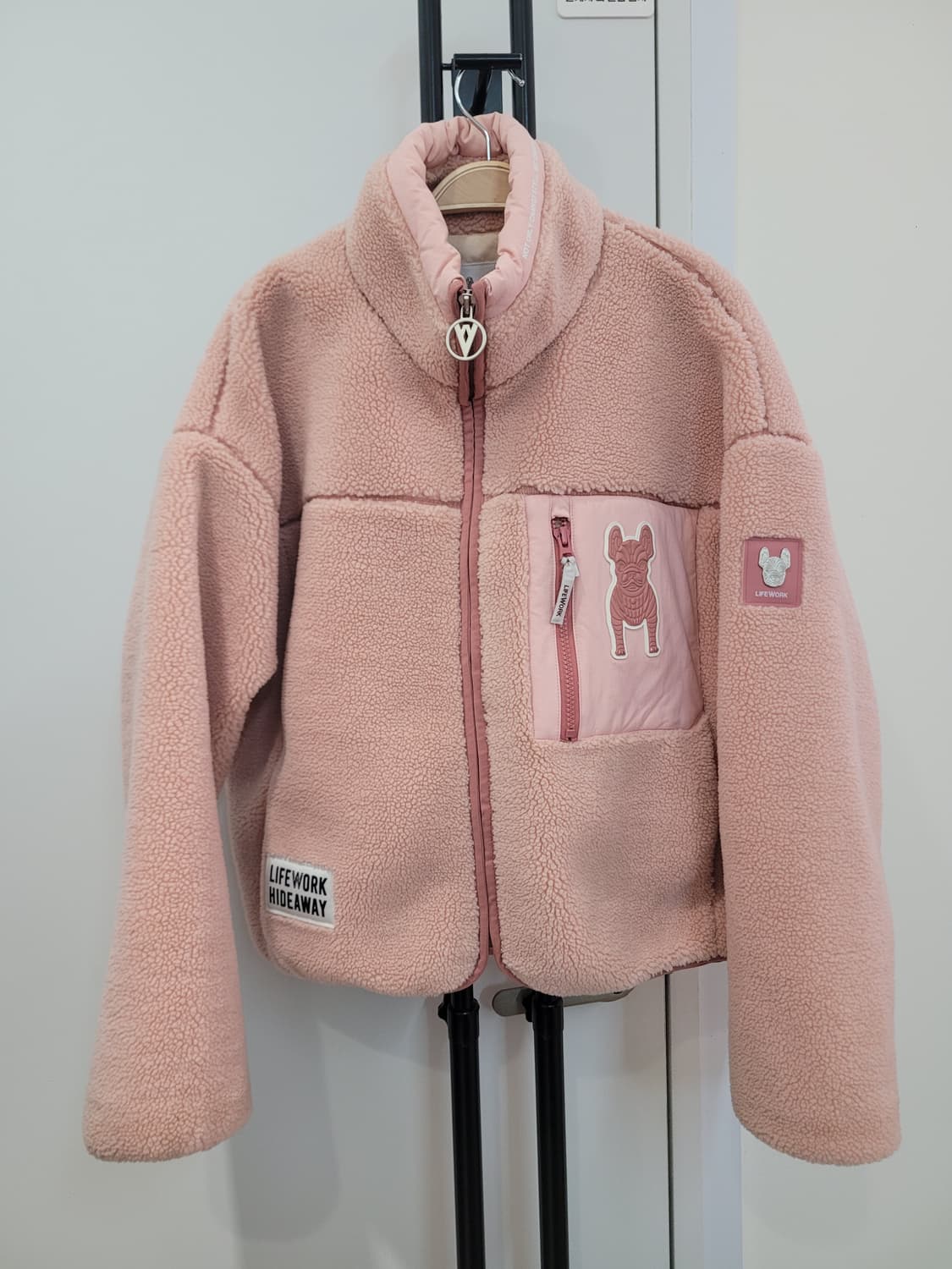 라이프워크 뽀글이 플리스 핑크 점퍼 S사이즈 상품이미지1