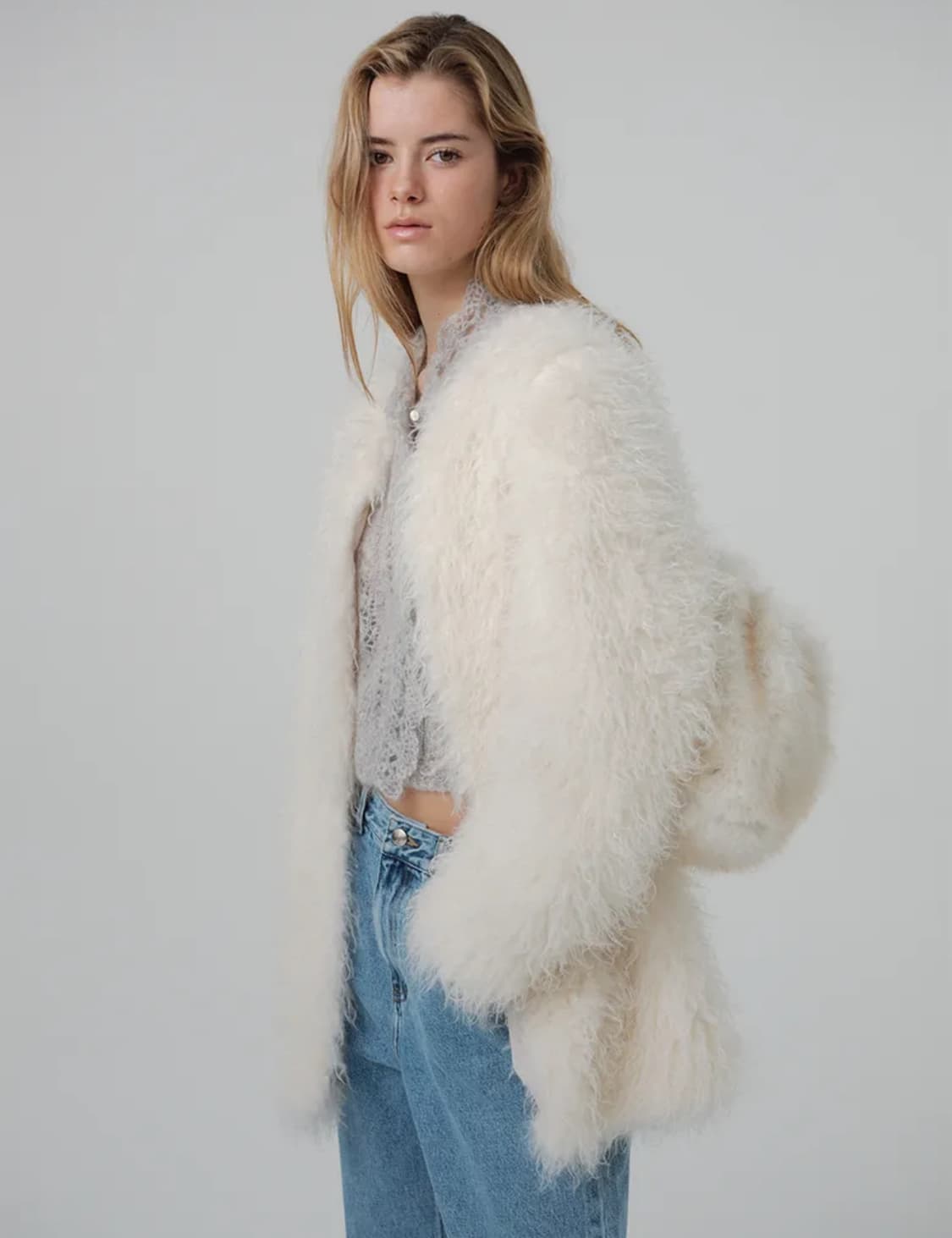 새 상품) 더바넷 퍼 Rove Hairy Long Fur Jacket 상품이미지4