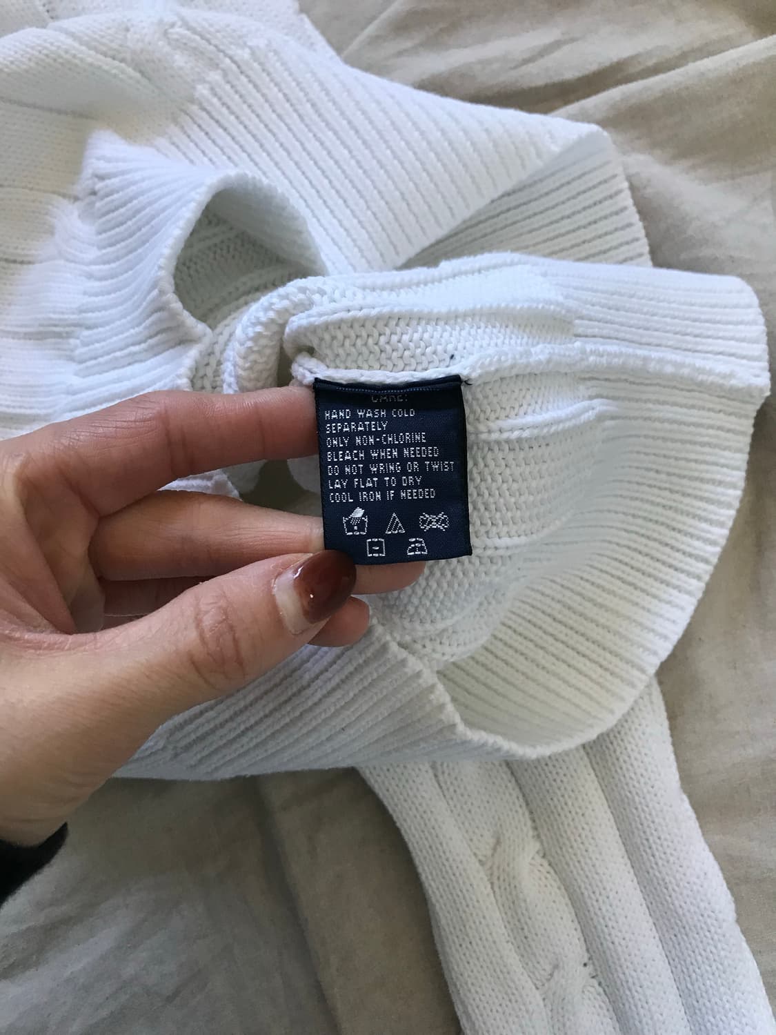 폴로 랄프로렌 포니로고 케이블 니트 화이트 어깨 버튼 패턴 상품이미지10