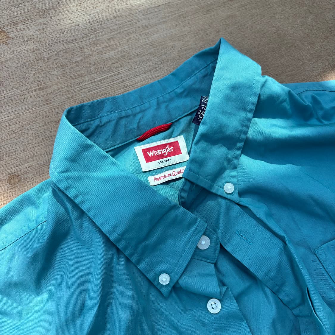 Wrangler Teal Button-Up Casual Shirt 랭글러 상품이미지3