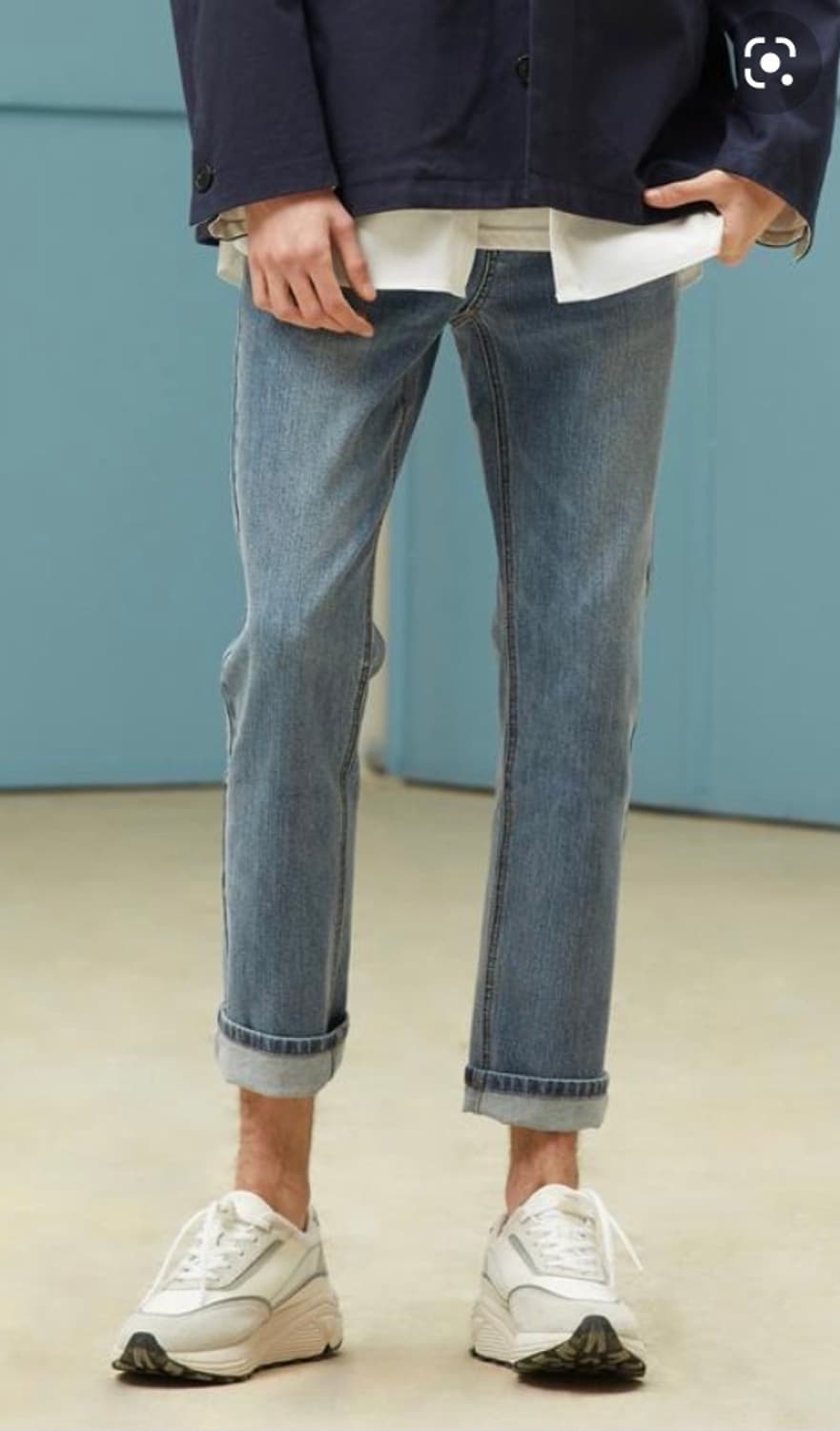 일꼬르소 슬림핏 크롭 데님 청바지 남성30 상품이미지5