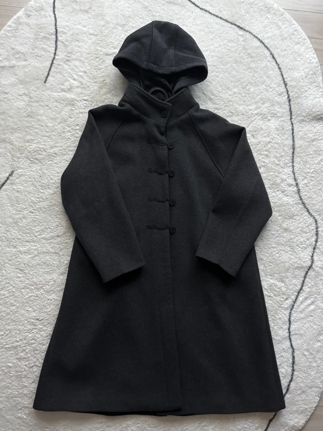 미세키서울 후드 롱 더플 코트 상품이미지1