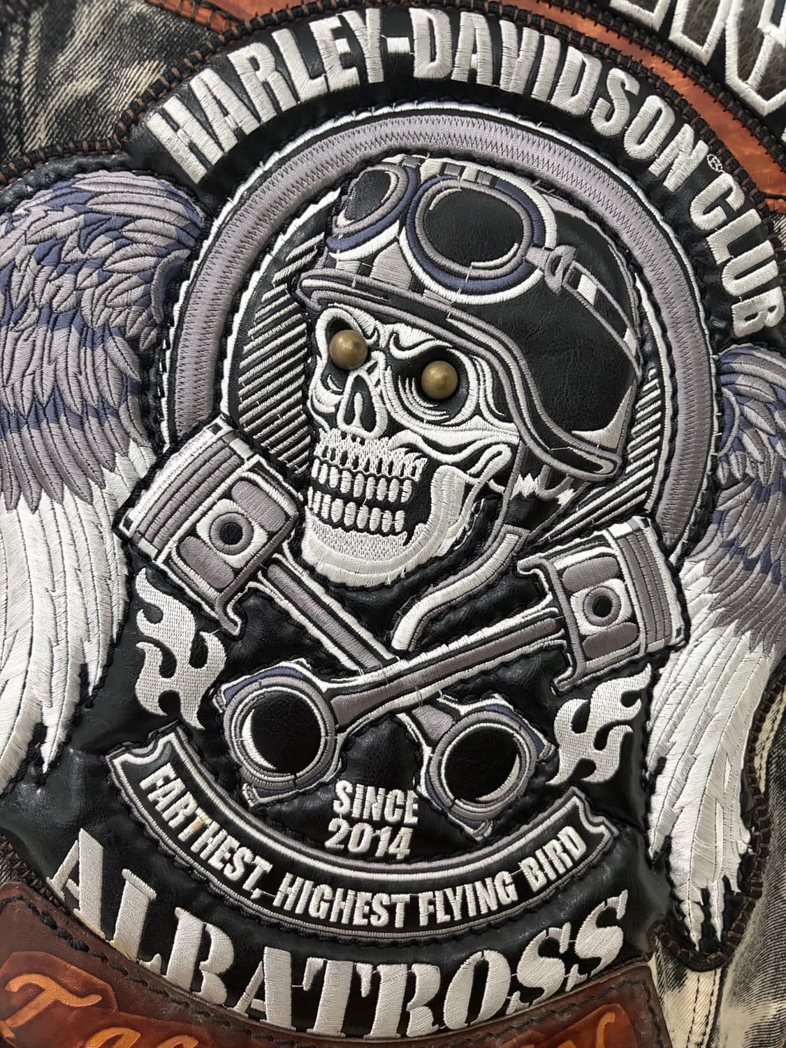 커스텀 바이크 가죽 패치 조끼 XL사이즈 상품이미지5