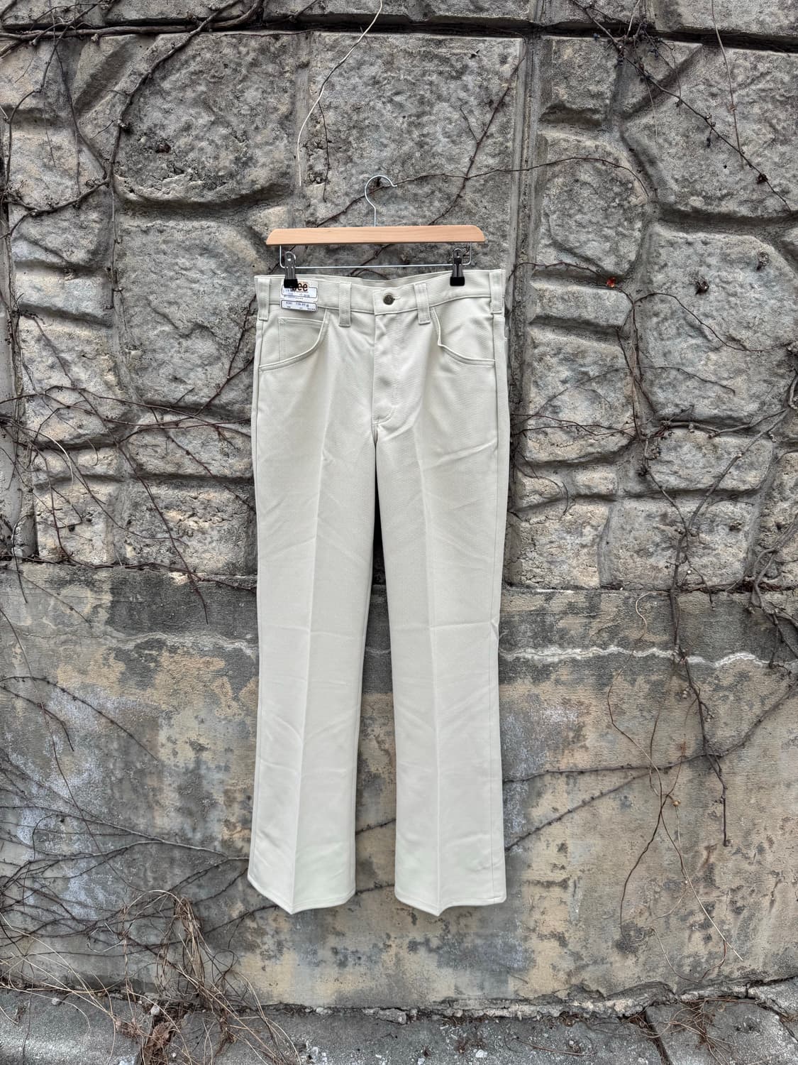 70s lee 빈티지 폴리원단 플레어 부츠컷 팬츠 데드스탁 33/34 상품이미지5