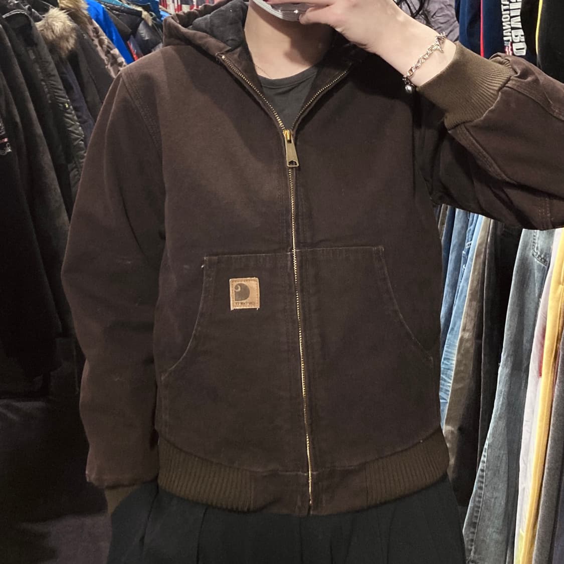 [IM] 칼하트 크롭 워크자켓 브라운 상품이미지3