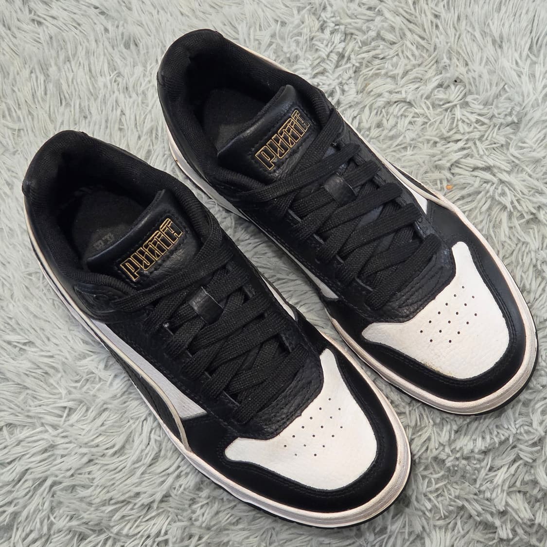 8a-18:푸마 CLYDE CORE 페리 스니커즈 블랙화이트 230mm 상품이미지5