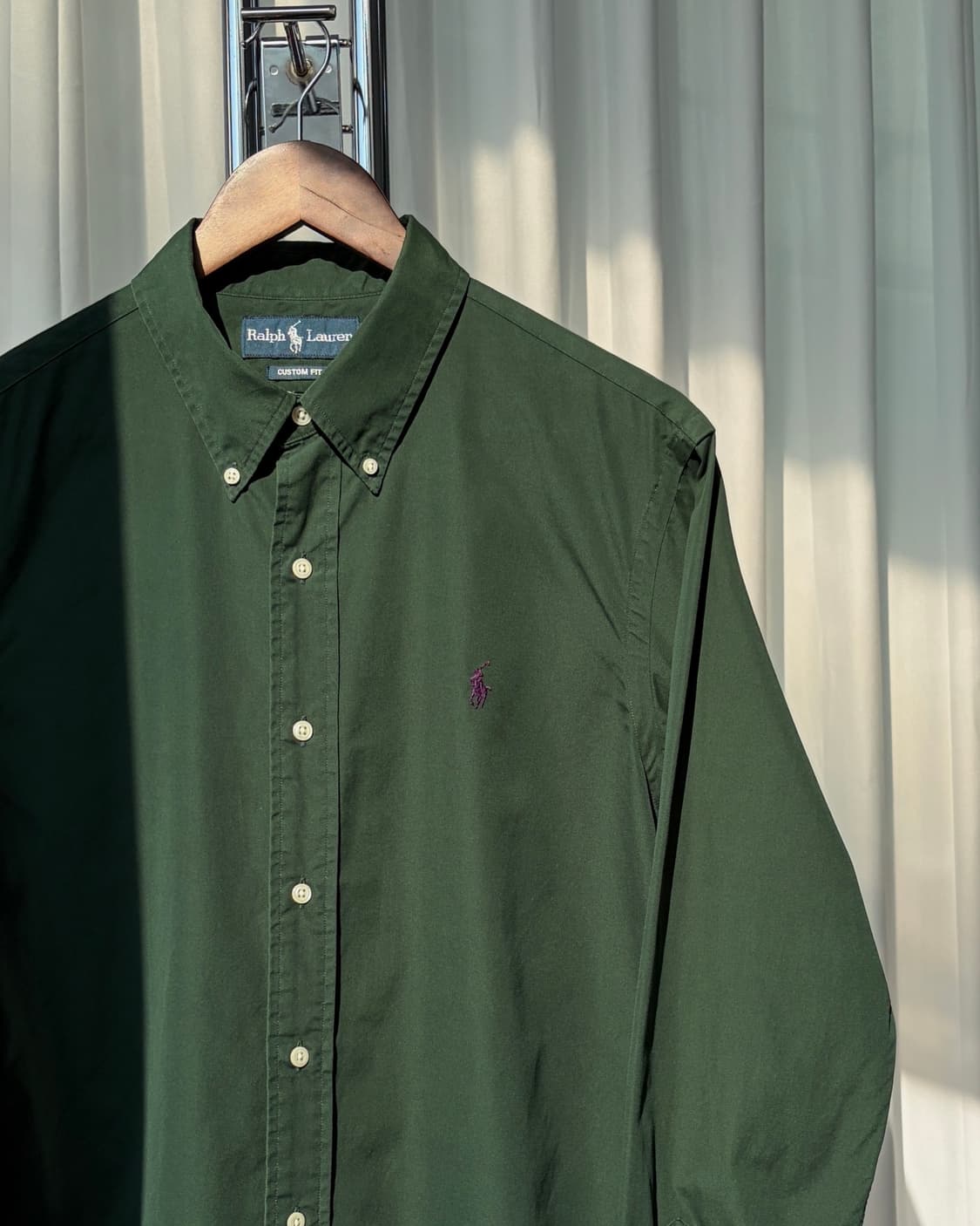 [M]폴로 랄프로렌 커스텀핏 그린 셔츠 상품이미지4